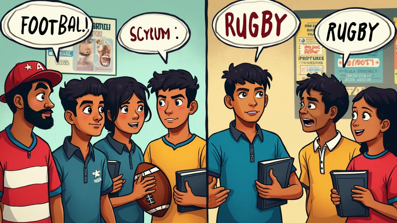 Rugby Union, Rugby League, and American Terms